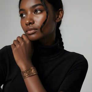 Vintage Copper Asian Dragon Bracelet